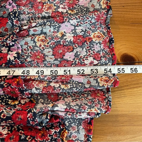 Knox Rose Multi-Colored Floral High-Low Maxi Dress Button Front Ruffe Size 2X - Picture 14 of 16